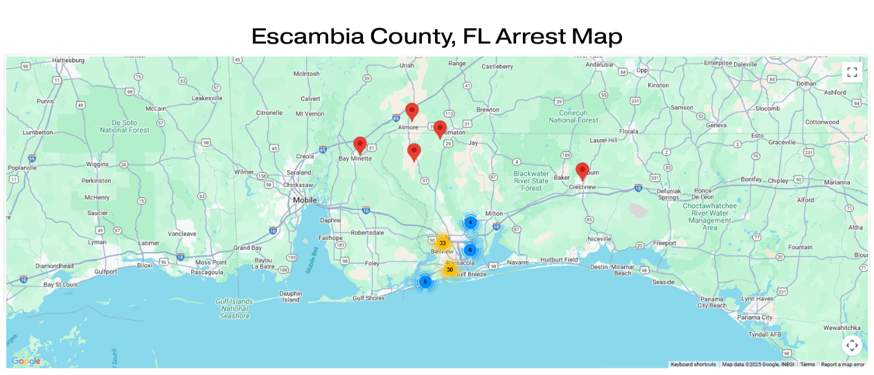 Escambia County Arrest Map